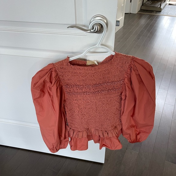 Ulla Johnson Amelia puff sleeve mocked blouse - Picture 6 of 6